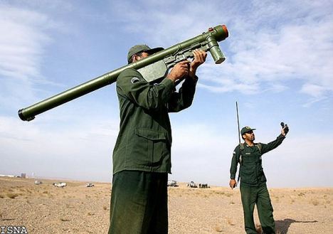 Chinese MANPAD in use by Iranian forces